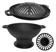 Churrasqueira Gengiskan Redonda Ferro Fundido Completa Churrasqueira Gengiskan Redonda Ferro Fundido Completa