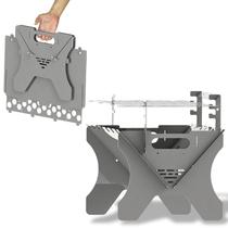 Churrasqueira Ggrill Estilo Maleta Portátil de Inox Uma grelha para Camping Pesca Praia a Carvão Churrasqueira Ggrill Estilo Maleta Portátil de Inox Uma grelha para Camping Pesca Praia a Carvão