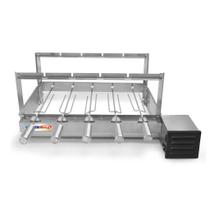 Churrasqueira Gira Grill 5 Espetos Rotativa Inox + 1 Espalhador De Carvão Churrasqueira Gira Grill 5 Espetos Rotativa Inox + 1 Espalhador De Carvão