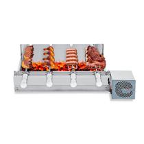Churrasqueira Gira Grill Artinox Grill Kit Baixo com 4 Espetos, 1 andar e 1 Motor Bivolt do Lado Direito