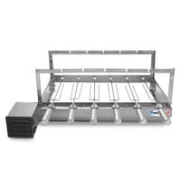 Churrasqueira Gira Grill Giratória 6 Espetos Inox Com Espeto Grelha e Espeto Espada Churrasqueira Gira Grill Giratória 6 Espetos Inox Com Espeto Grelha e Espeto Espada