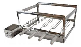 Churrasqueira Gira Grill Giratória Inox 5 Espetos