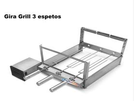 Churrasqueira Giragrill 3 Espetos Inox motor esquerdo bivolt