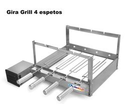 Churrasqueira Giragrill 4 Espetos Inox motor bivolt