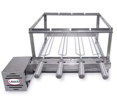 Churrasqueira Giragrill 4 Espetos Inox motor esquerdo bivolt