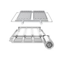 Churrasqueira Giratória Ajustável para 4 Espetos Inox com Suporte Ajustável 2 Grelhas Moedas Churrasqueira Giratória Ajustável para 4 Espetos Inox com Suporte Ajustável 2 Grelhas Moedas