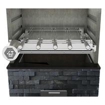 Churrasqueira Giratória Ajustável para 5 Espetos Inox