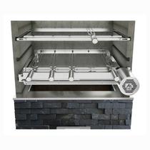 Churrasqueira Giratória Ajustável para 5 Espetos Inox com Suporte Ajustável