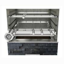 Churrasqueira Giratória Ajustável para 5 Espetos Inox com Suporte Ajustável