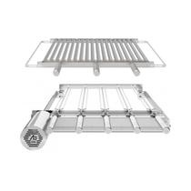 Churrasqueira Giratória Ajustável para 5 Espetos Inox com Suporte Ajustável e 3 Grelhas Argentinas