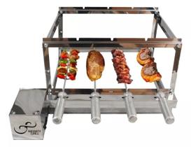 Churrasqueira Giratória Gira Grill 4 Espeto Inox Churrasqueira Giratória Gira Grill 4 Espeto Inox