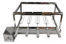 Churrasqueira Giratoria Gira Grill 5 Espetos Inox