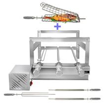 Churrasqueira Giratória Grill Inox Gira Soft Grill 3 Espetos + Espeto Grelha Lado Esquerdo Churrasqueira Giratória Grill Inox Gira Soft Grill 3 Espetos + Espeto Grelha Lado Esquerdo