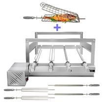 Churrasqueira Giratória Grill Inox Gira Soft Grill 4 Espetos + Espeto Grelha Lado Esquerdo Churrasqueira Giratória Grill Inox Gira Soft Grill 4 Espetos + Espeto Grelha Lado Esquerdo