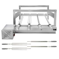 Churrasqueira Giratória Grill Inox Gira Soft Grill 4 Espetos Lado Esquerdo Churrasqueira Giratória Grill Inox Gira Soft Grill 4 Espetos Lado Esquerdo