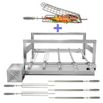 Churrasqueira Giratória Grill Inox Gira Soft Grill 5 Espetos + Espeto Grelha Lado Esquerdo Churrasqueira Giratória Grill Inox Gira Soft Grill 5 Espetos + Espeto Grelha Lado Esquerdo