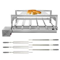 Churrasqueira Giratória Grill Inox Gira Soft Grill 6 Espetos + Grelha Modular Lado Esquerdo