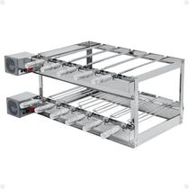 Churrasqueira Giratória Inox 2 Motores AG + 11 Espetos - Artinox Grill