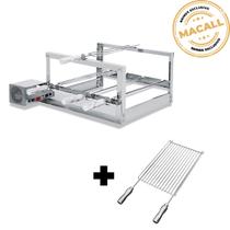 Churrasqueira Giratória Inox 4 Espetos 2 Andares The Grill + Grelha Aramada Churrasqueira Giratória Inox 4 Espetos 2 Andares The Grill + Grelha Aramada