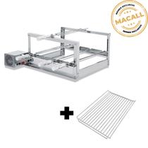 Churrasqueira Giratória Inox 4 Espetos 2 Andares The Grill + Grelha Auxiliar Churrasqueira Giratória Inox 4 Espetos 2 Andares The Grill + Grelha Auxiliar