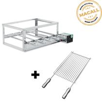 Churrasqueira Giratória Inox 5 Espetos 2 Andares ECO + Grelha Aramada Churrasqueira Giratória Inox 5 Espetos 2 Andares ECO + Grelha Aramada