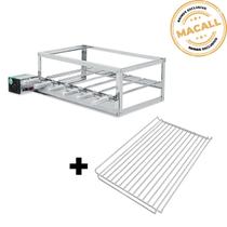 Churrasqueira Giratória Inox 6 Espetos 2 Andares ECO + Grelha Auxiliar