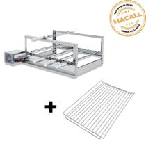 Churrasqueira Giratória Inox 6 Espetos 2 Andares The Grill + Grelha Auxiliar