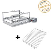 Churrasqueira Giratória Inox 6 Espetos 2 Andares The Grill + Grelha Auxiliar