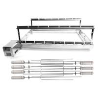 Churrasqueira Giratória Inox 7 Espetos Lado Esquerdo Longo Churrasqueira Giratória Inox 7 Espetos Lado Esquerdo Longo