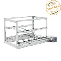 Churrasqueira Giratória Inox 8 Espetos 3 Andares 1 Motor Grill AG