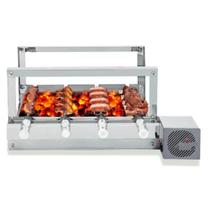 Churrasqueira Giratoria Inox Com 4 Espetos Motor Bivolt - The Grill