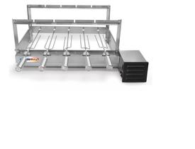 Churrasqueira Giratória Inox Grill 5 Espetos Rotativa Gira Bivolt Motor WEG Lado Direito - PRATIC +B Churrasqueira Giratória Inox Grill 5 Espetos Rotativa Gira Bivolt Motor WEG Lado Direito - PRATIC +B