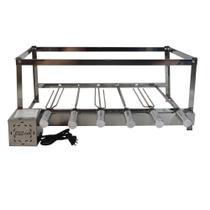 Churrasqueira Giratória Inox Grill 6 Espetos Gira Motor Weg