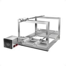 Churrasqueira Giratoria Inox Premium Ag + Kit 3 Espetos