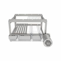 Churrasqueira Giratória para 4 Espetos Inox com 1 Grelha Argentina e 1 Grelha Auxiliar Churrasqueira Giratória para 4 Espetos Inox com 1 Grelha Argentina e 1 Grelha Auxiliar
