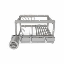 Churrasqueira Giratória para 4 Espetos Inox com 1 Grelha Argentina e 1 Grelha Auxiliar Churrasqueira Giratória para 4 Espetos Inox com 1 Grelha Argentina e 1 Grelha Auxiliar