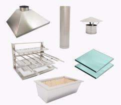 Churrasqueira Gourmet Carvão com Braseiro Tam G - Inox 430