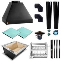 Churrasqueira Gourmet Makeer 2 Dutos Giratorio C/curva 2249 P