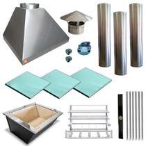 Churrasqueira Gourmet Makeer 3 S Fundo 3 Vidros 2437 M