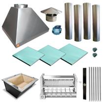 Churrasqueira Gourmet Makeer 340 4 Giratorio 3 Vidros 2493 G