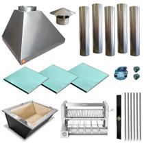 Churrasqueira Gourmet Makeer 340 5 Giratorio 3 Vidros 2527 M