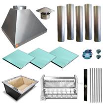 Churrasqueira Gourmet Makeer 340 5 Giratorio 3 Vidros 2529 G