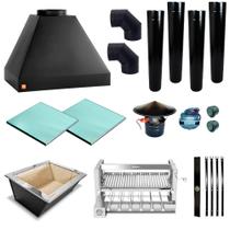 Churrasqueira Gourmet Makeer 4 Dutos Elevatório Com Curva 2325 G