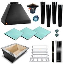 Churrasqueira Gourmet Makeer 4 S Fundo 3 Vidros 2459 P