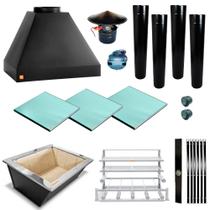 Churrasqueira Gourmet Makeer 4 S Fundo 3 Vidros 2461 M