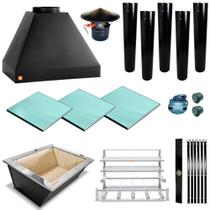 Churrasqueira Gourmet Makeer 5 S Fundo 3 Vidros 2497 M