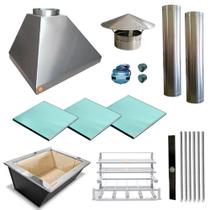 Churrasqueira Gourmet Makeer I340 2 S Fundo 3 Vidros 2413 M