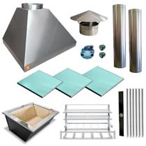 Churrasqueira Gourmet Makeer I340 2 S Fundo 3 Vidros 2415 G