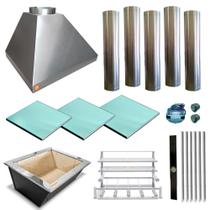 Churrasqueira Gourmet Makeer I340 5 S Fundo 3 Vidros 2521 M