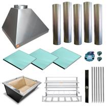 Churrasqueira Gourmet Makeer I340 5 S Fundo 3 Vidros 2523 G